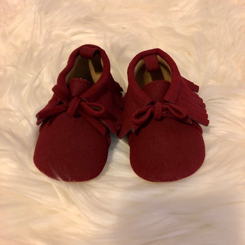 Burgundy moccasins
